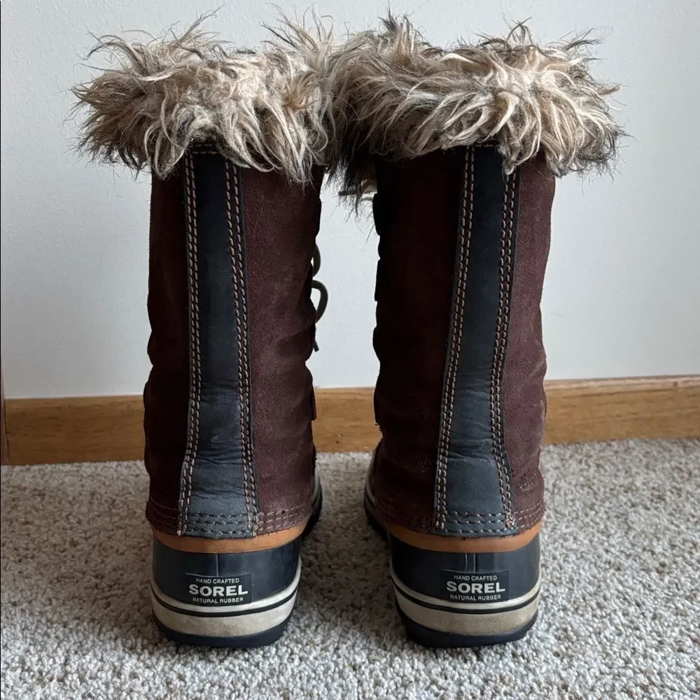 Sorel Women’s Joan of Arctic Brown Suede Tall Winter Boots US 8